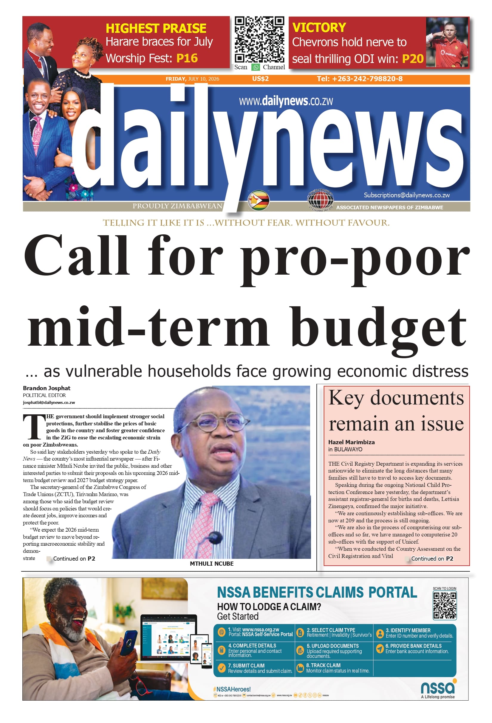 Friday 10 July 2026